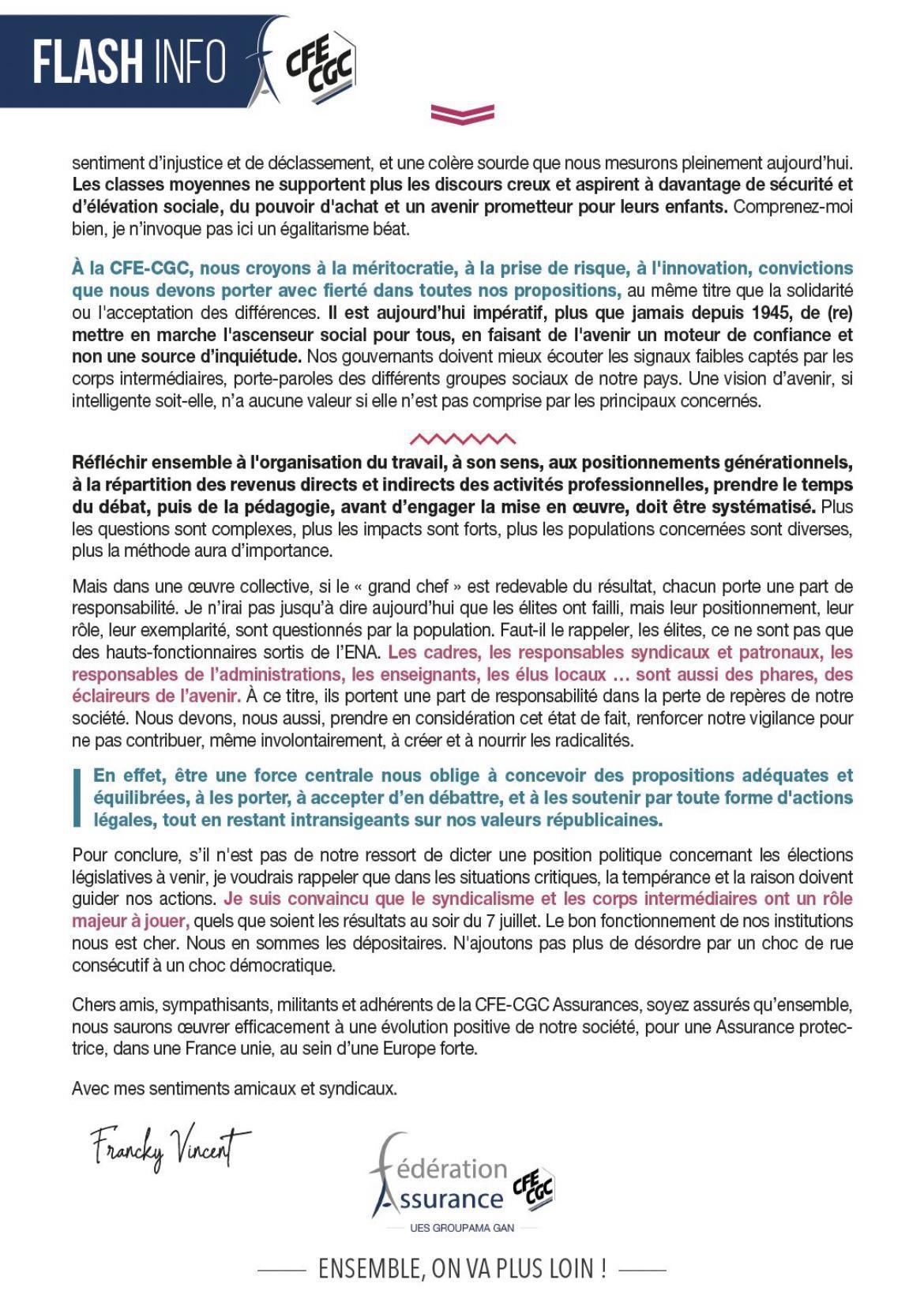 CFE-CGC : actualité nationale