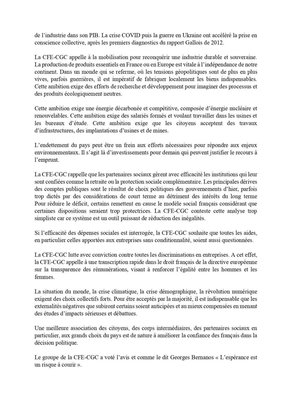 CFE-CGC / CESE : Sortir de la crise démocratique - Rapport annuel sur l'état de la France en 2024 CFE-CGC / CESE : Sortir de la crise démocratique - Rapport annuel sur l'état de la France en 2024