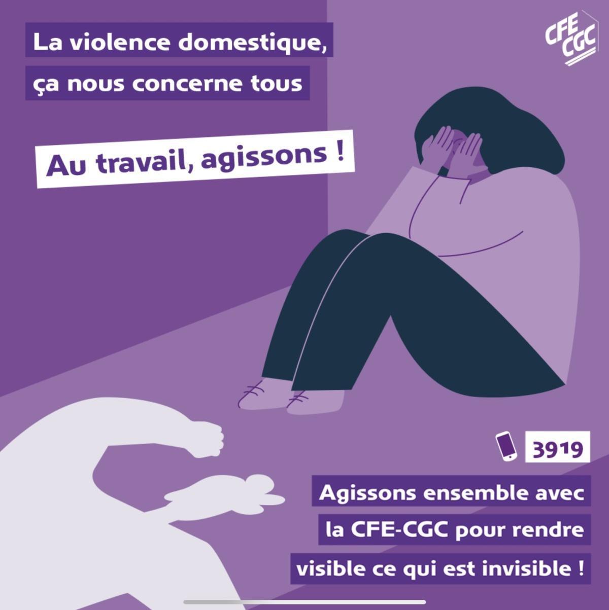 CFE-CGC : journée internationale pour l'élimination de la violence à l’égard des femmes CFE-CGC : journée internationale pour l'élimination de la violence à l’égard des femmes