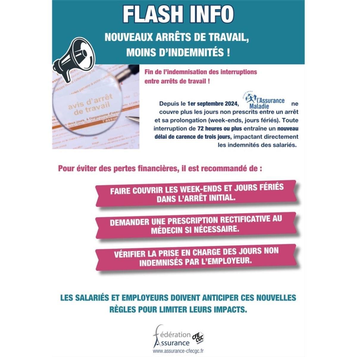 CFE-CGC / flash info : nouveaux arrêts de travail 