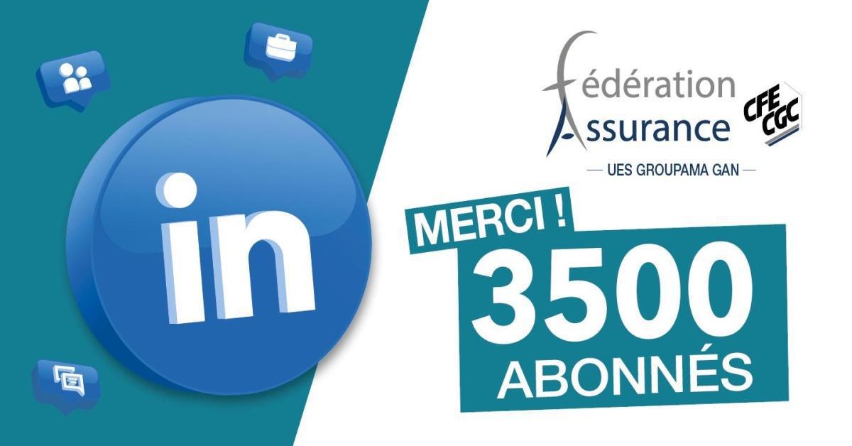 Linkedin : le cap des 3500 abonnés franchi !!! Linkedin : le cap des 3500 abonnés franchi !!!