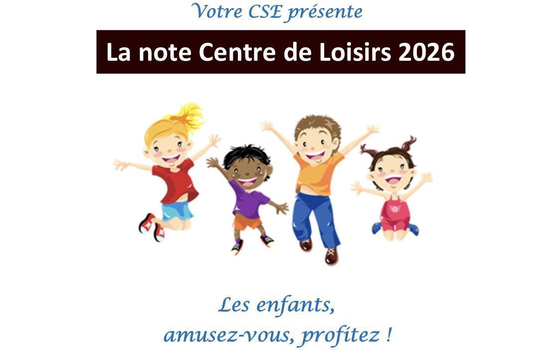 Note Centre de Loisirs 2026