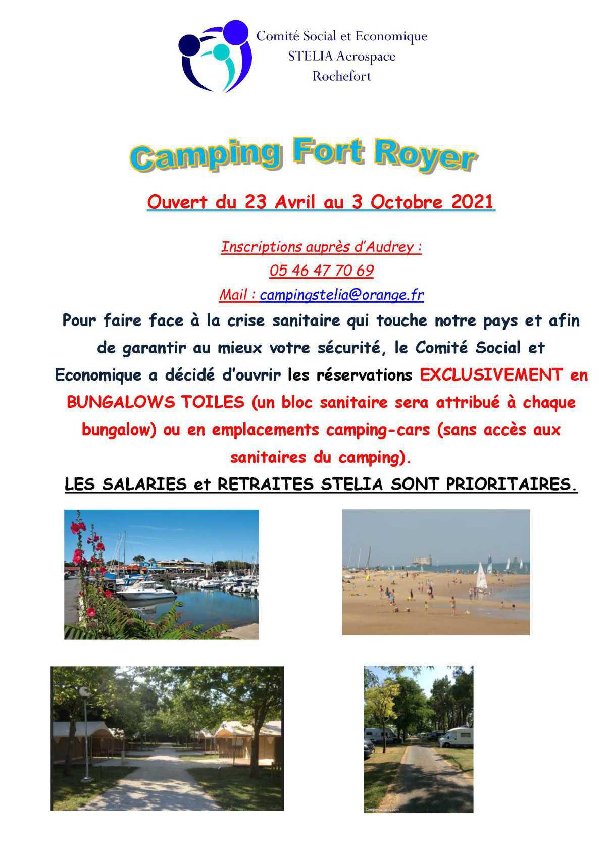 Camping du CSE à Fort-Royer