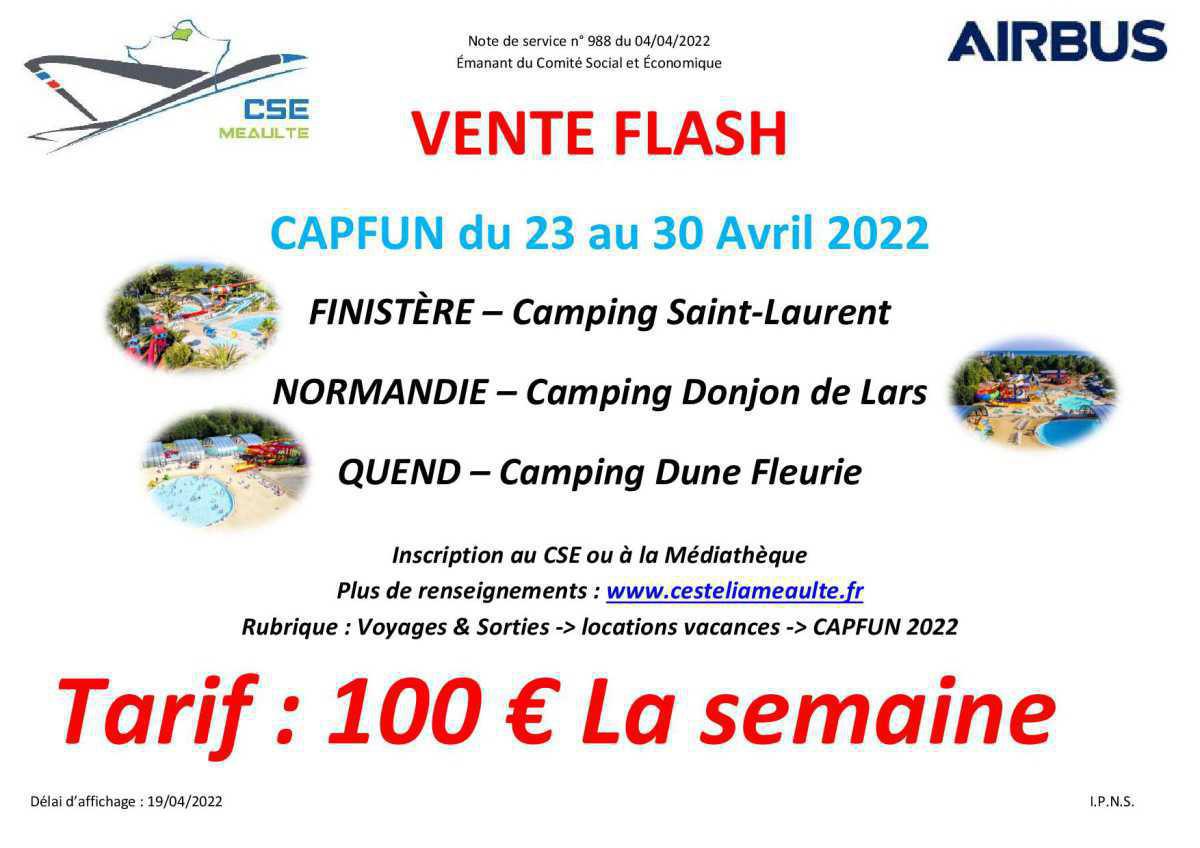 Promo Capfun camping