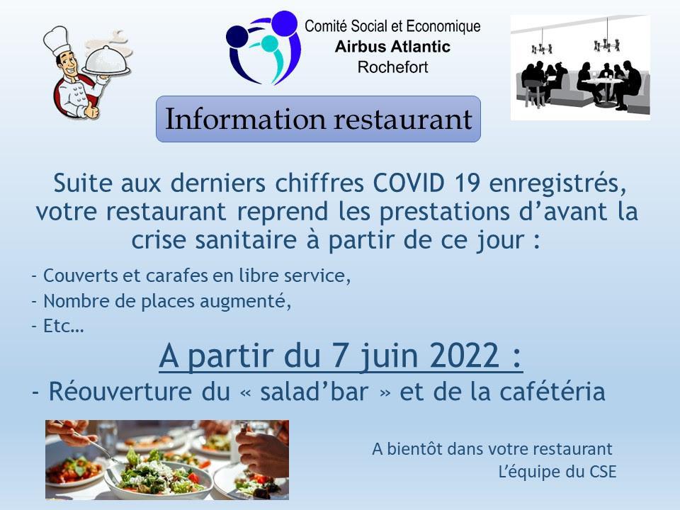 Restaurant -> retour à AVANT COVID !!!