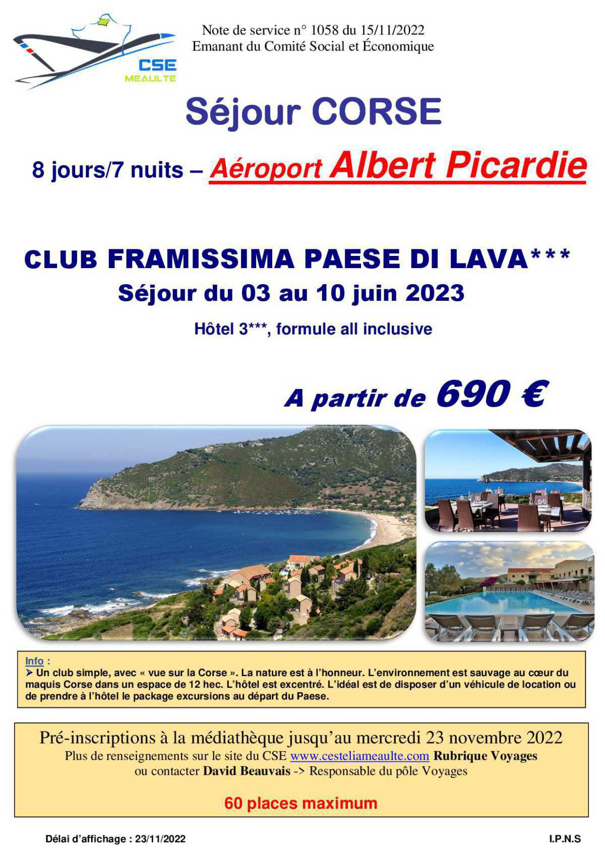 Corse du 3 au 10 juin 2023