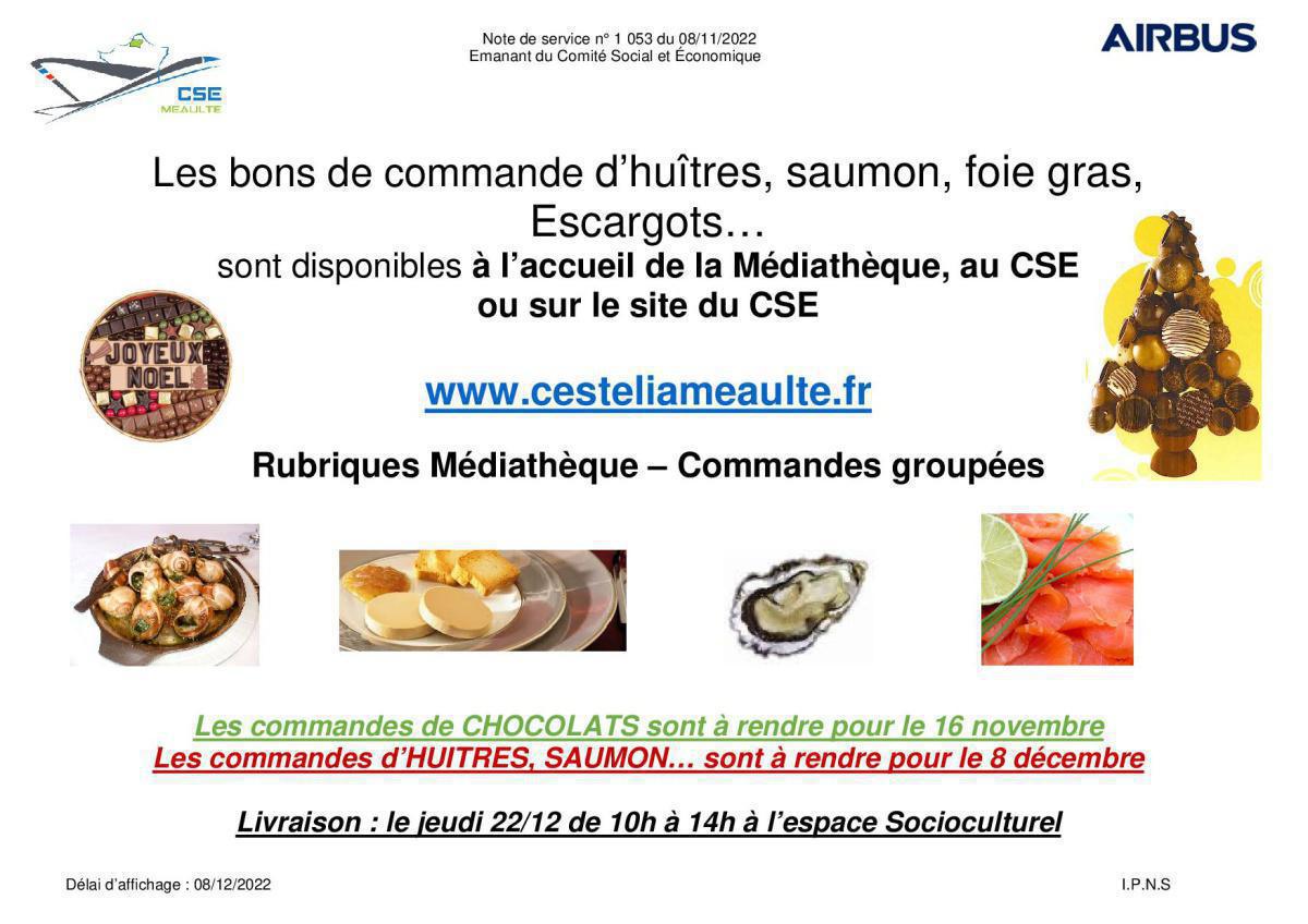 RAPPEL Distribution des commandes le 22 décembre RAPPEL Distribution des commandes le 22 décembre
