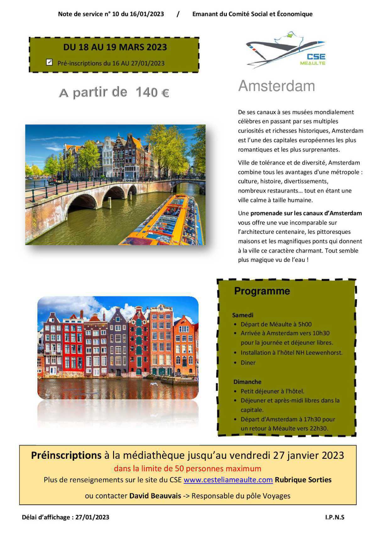 Amsterdam 18-19 mars
