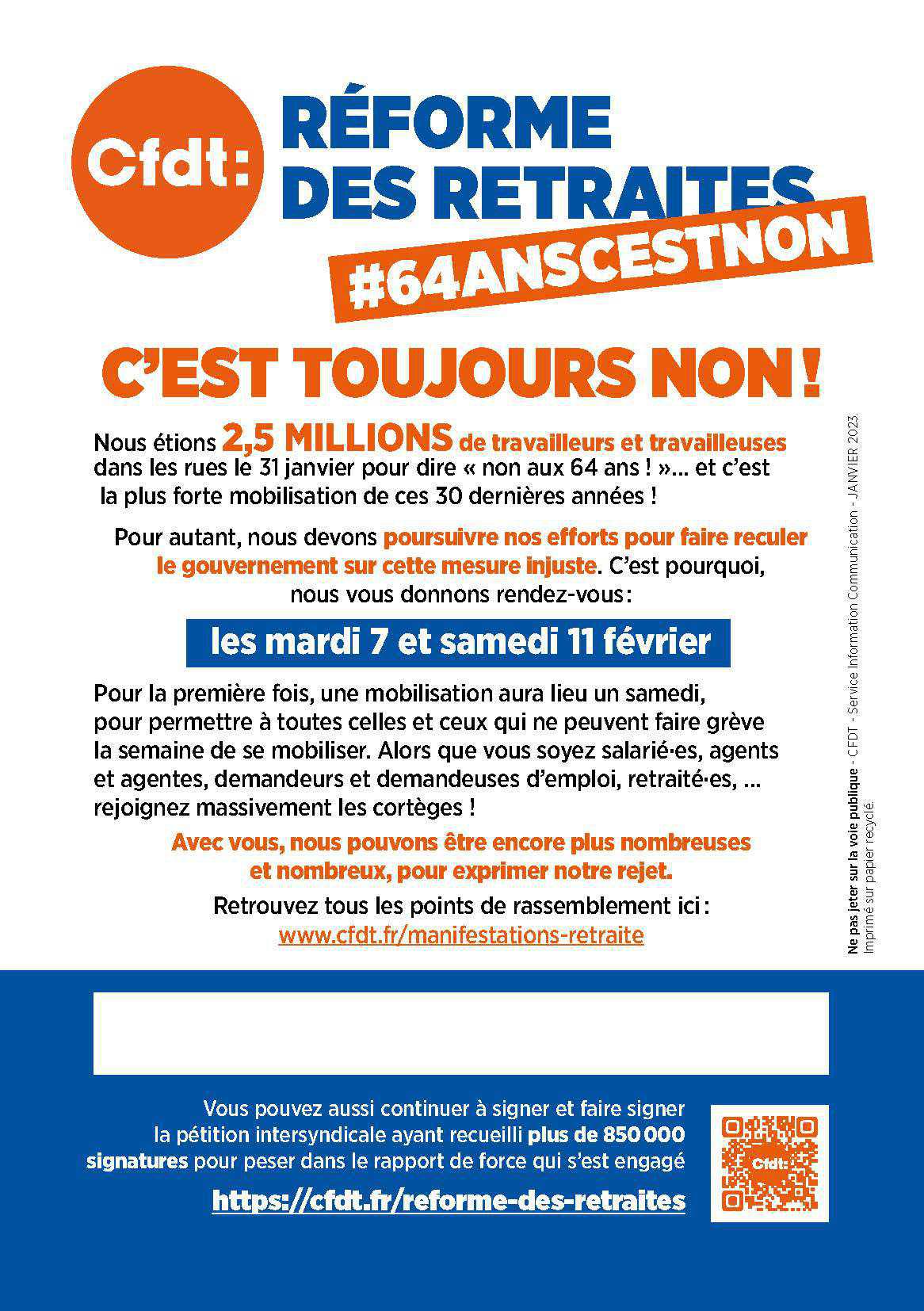 Wébinaire CFDT sur les retraites & Mobilisations de février