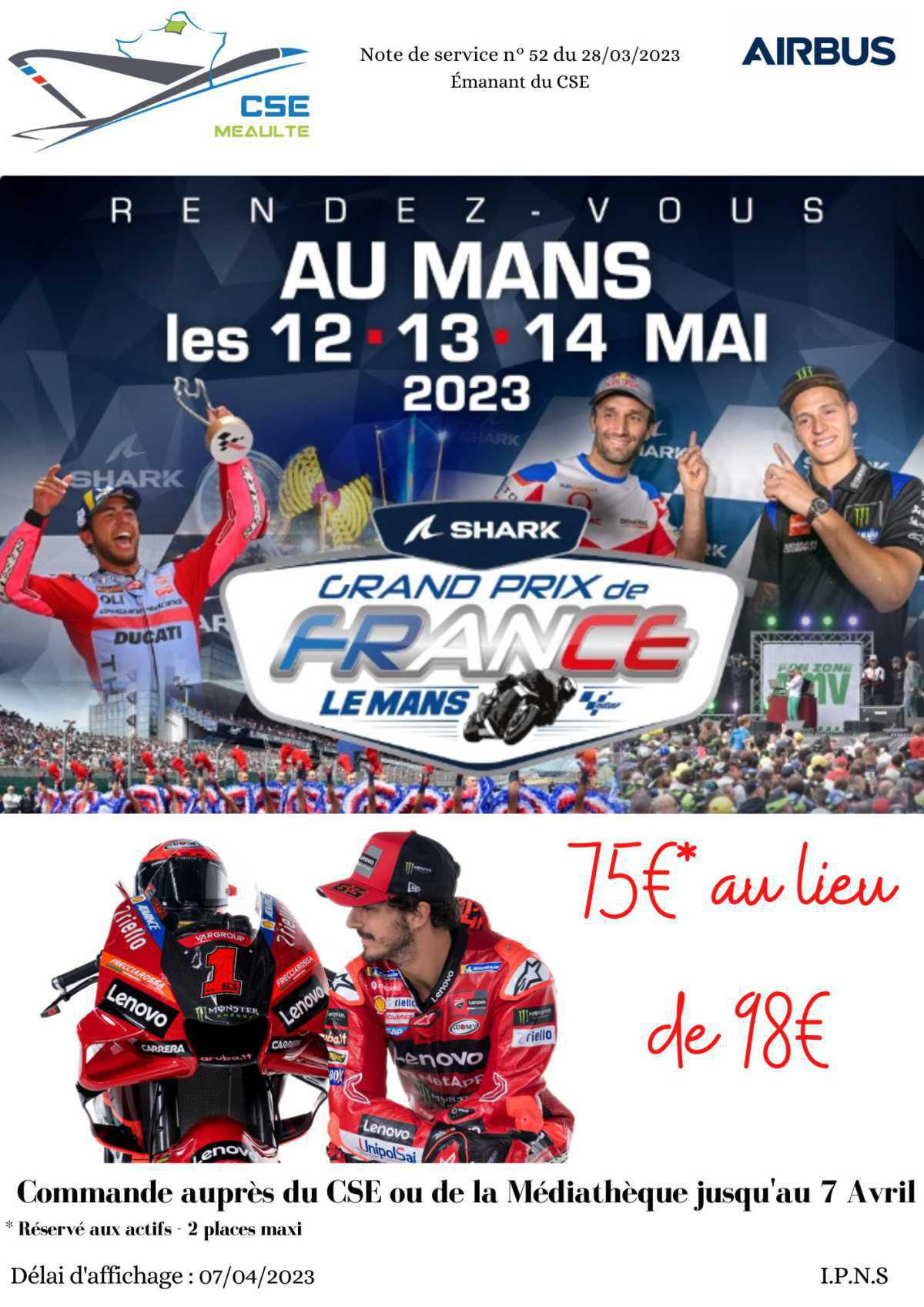Moto GP Le Mans 12-13-14 Mai
