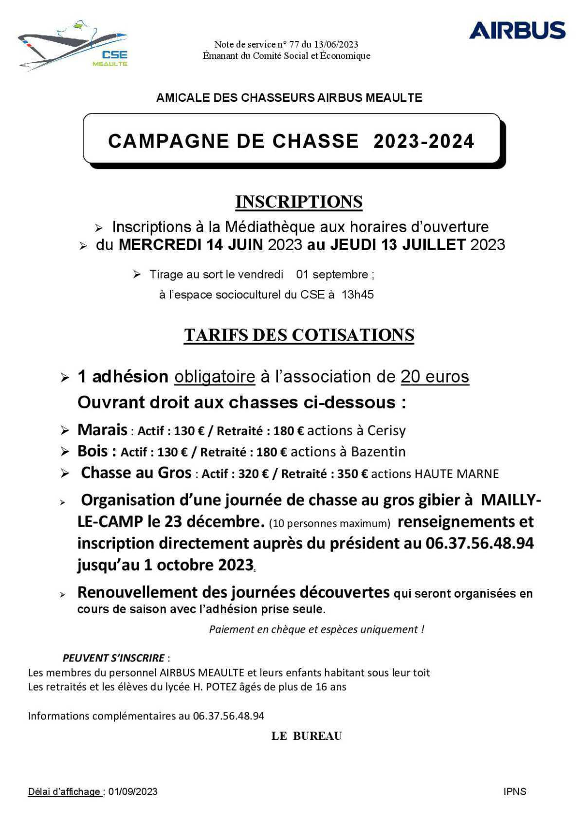 Chasse 2023-2024