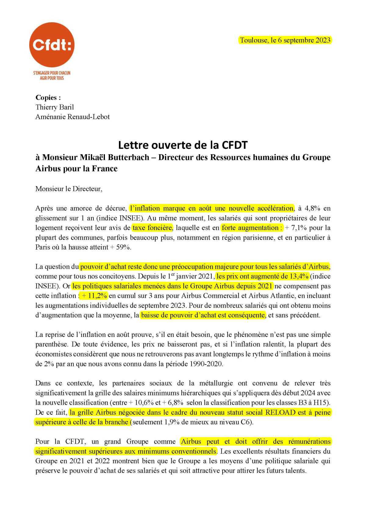 La CFDT propose des mesures pour le pouvoir d'achat