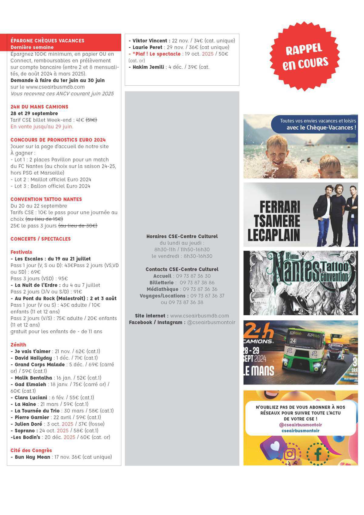 News CSE 24-30 Juin