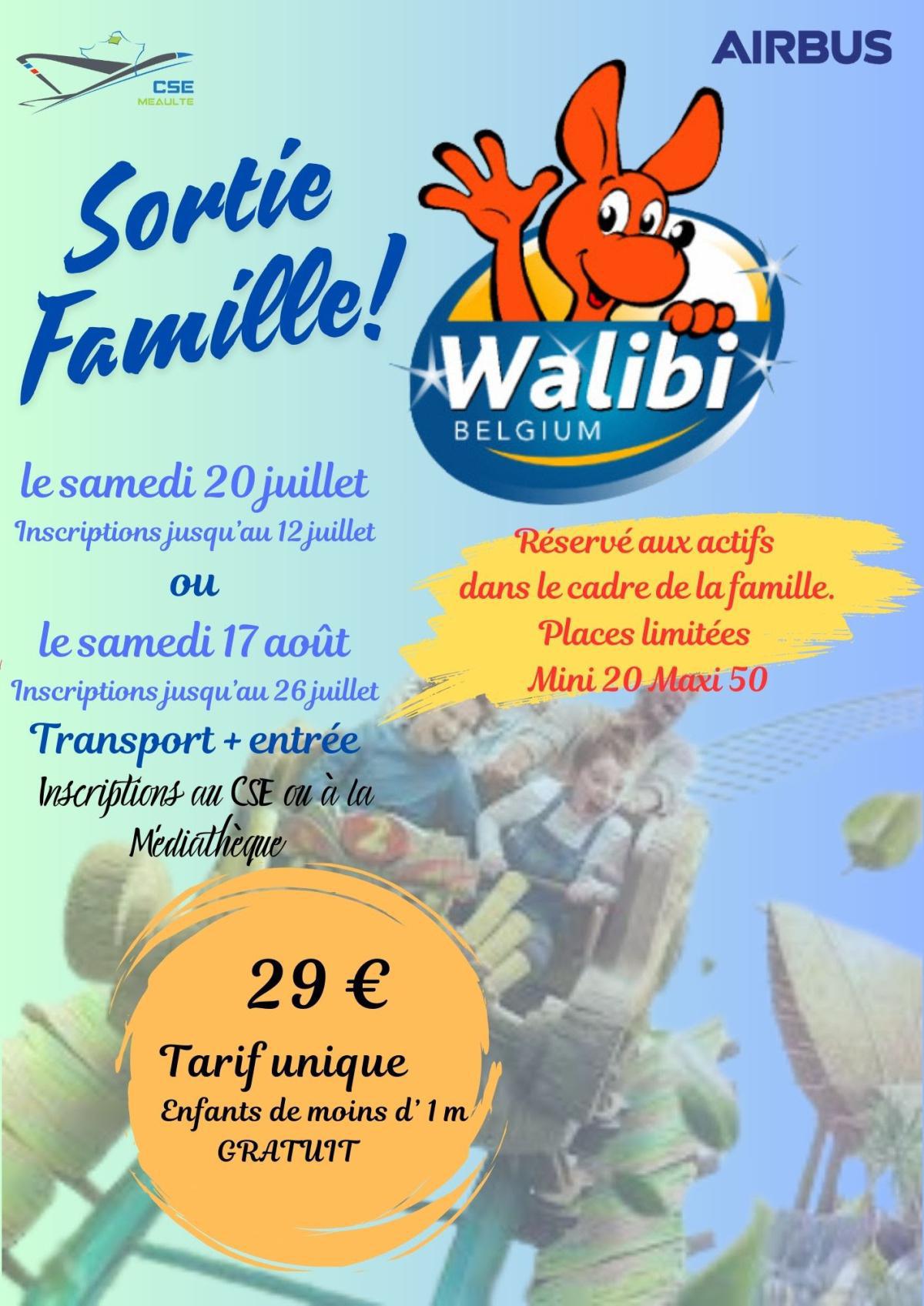 Walibi 20 juillet ou 17 août