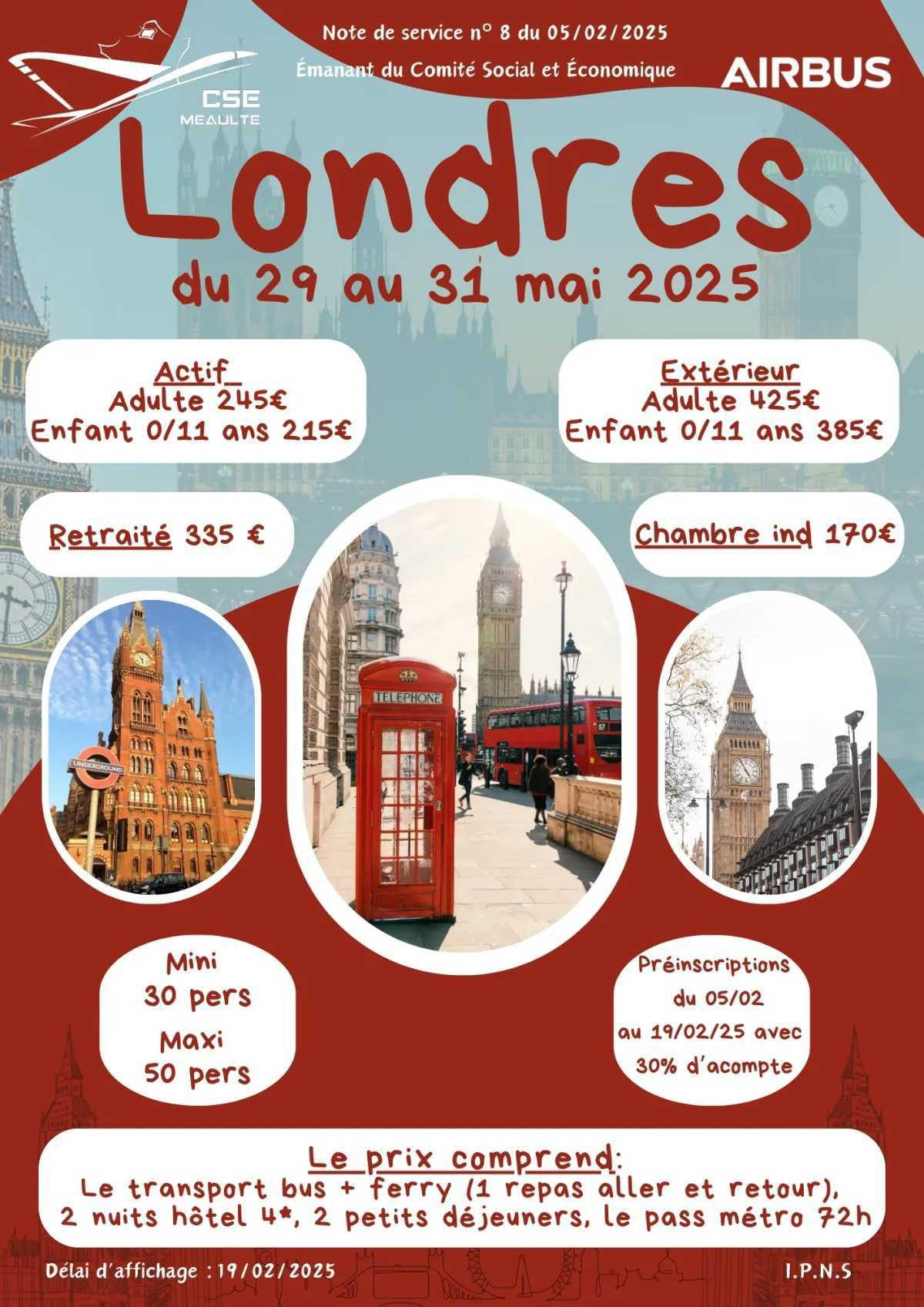 Londres du 29 au 31 mai