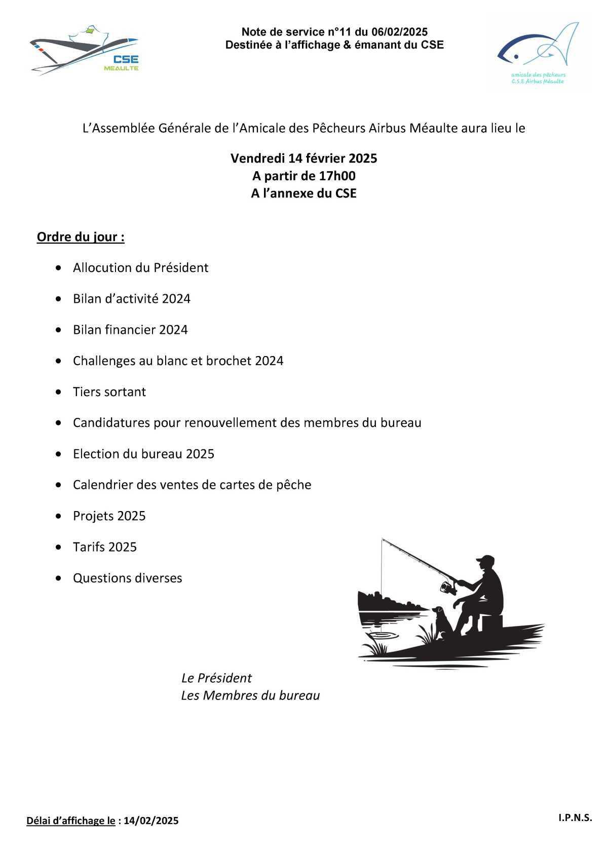 AG Pêche le 14 février