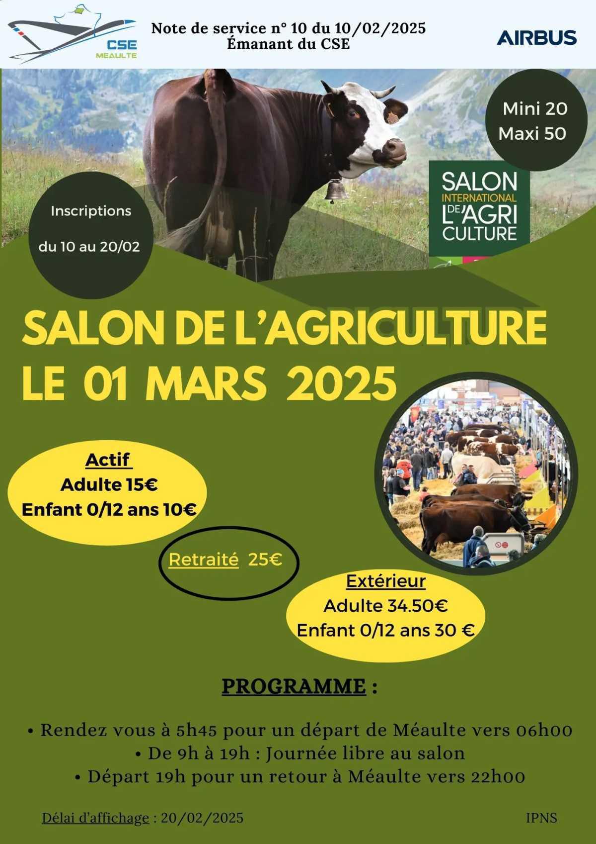 Salon agriculture 1 mars 2025