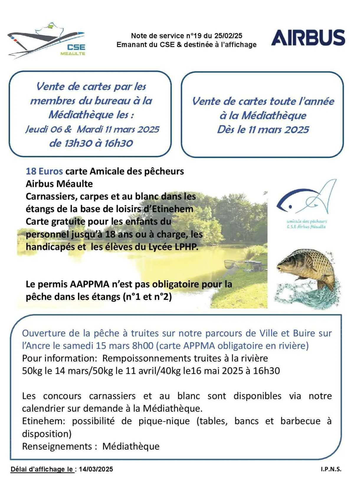 Cartes de pêche
