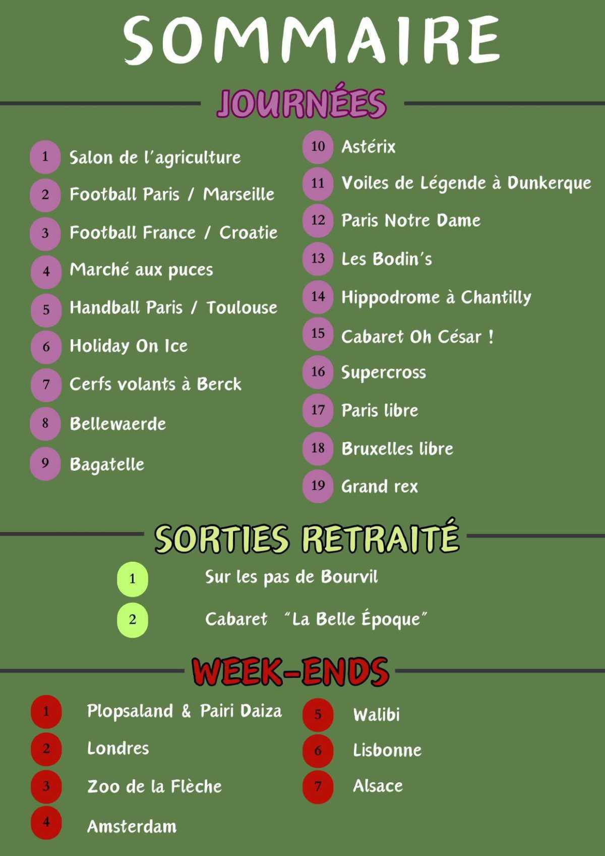 Catalogue Week-end et sorties 2025