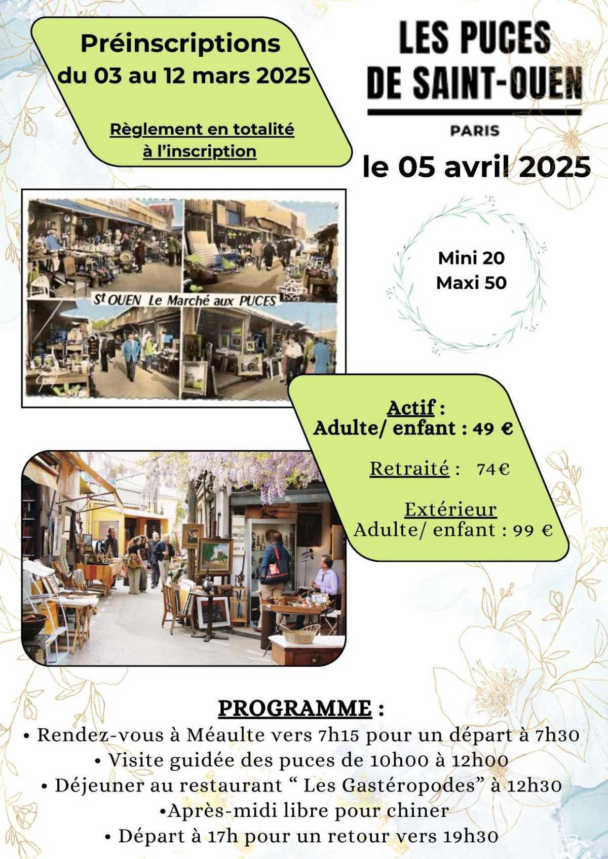 Puces de Saint Ouen le 5 avril