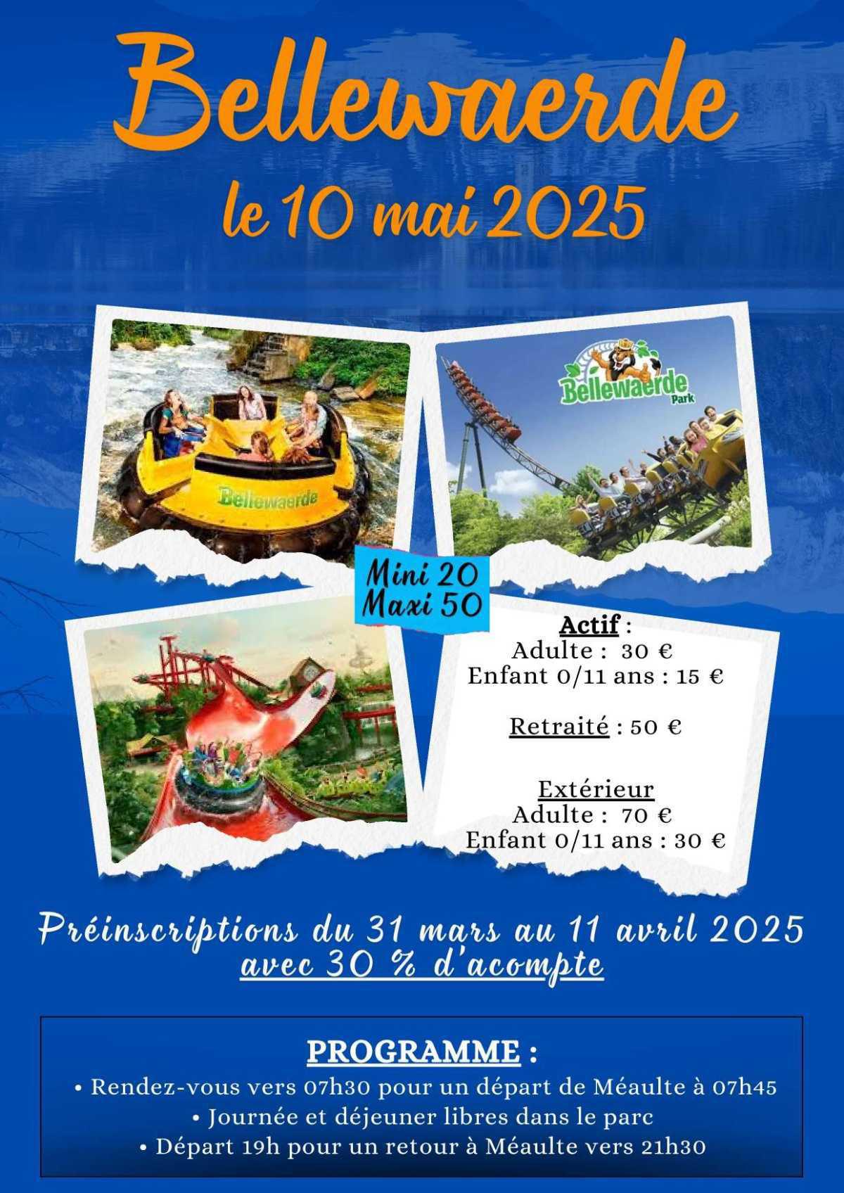 Bellewaerde le 10 mai