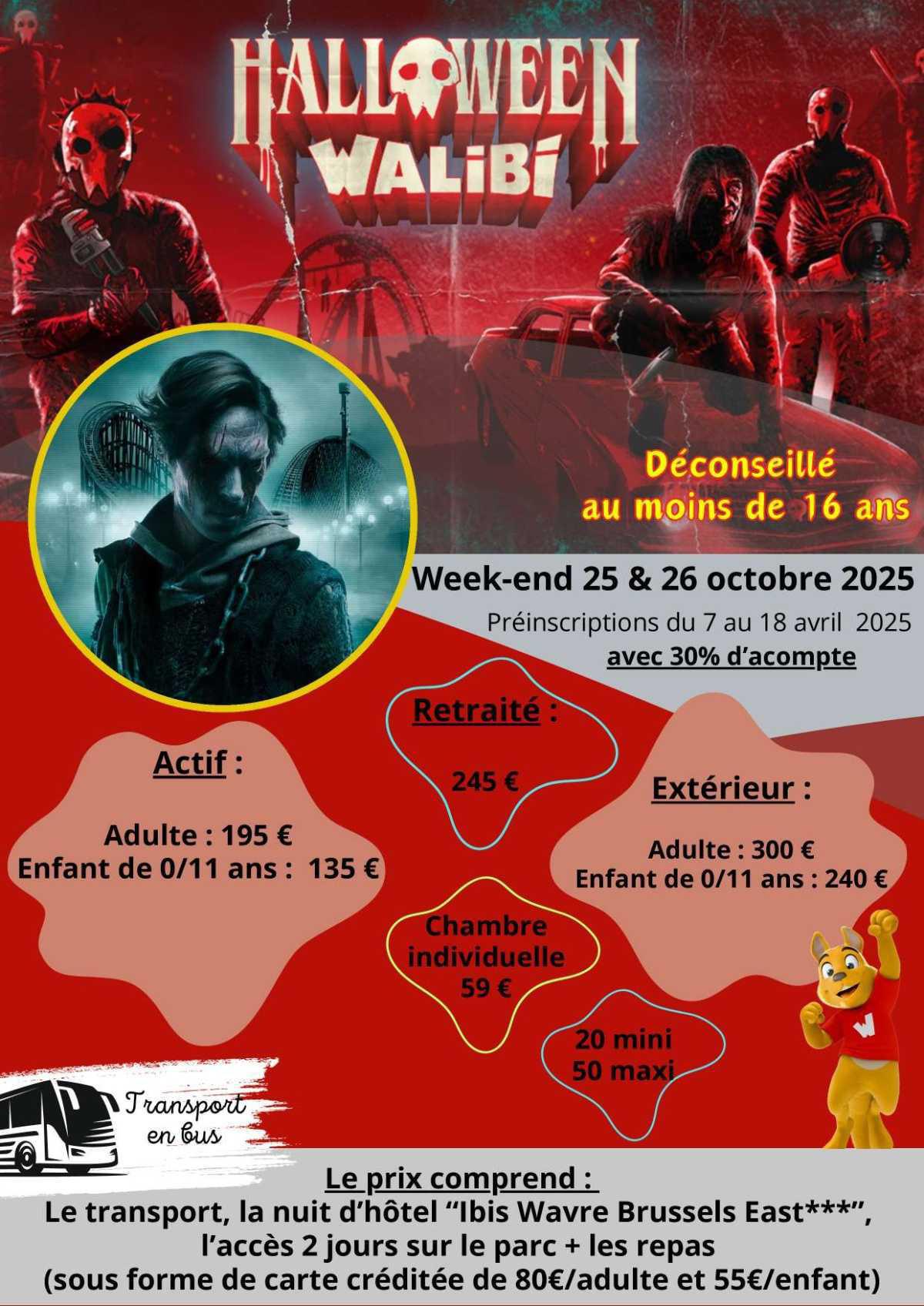 Walibi Halloween les 25-26 octobre