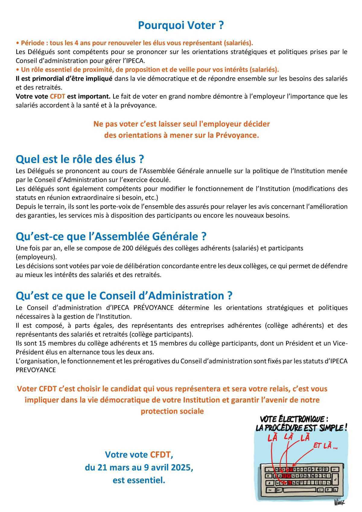 Délégué Ipeca ? Choisissez CFDT !!!