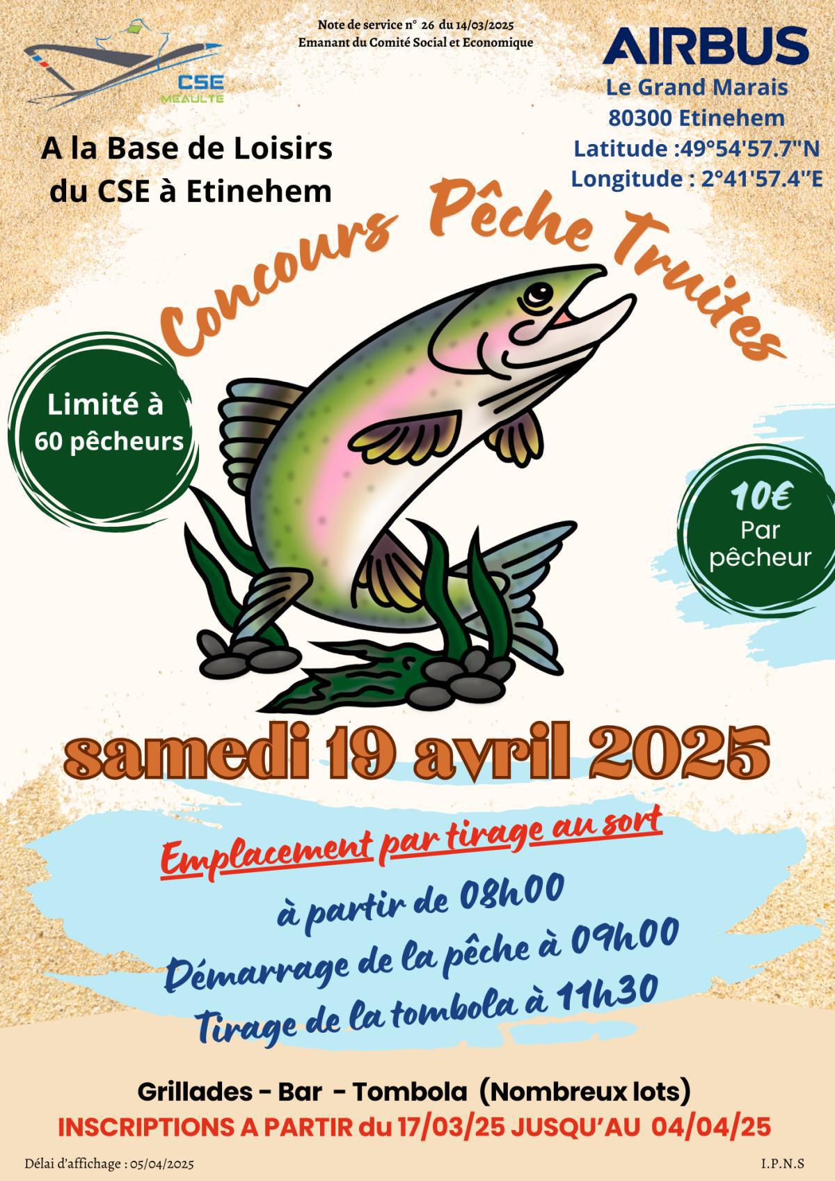 Journée pêche le 19 avril