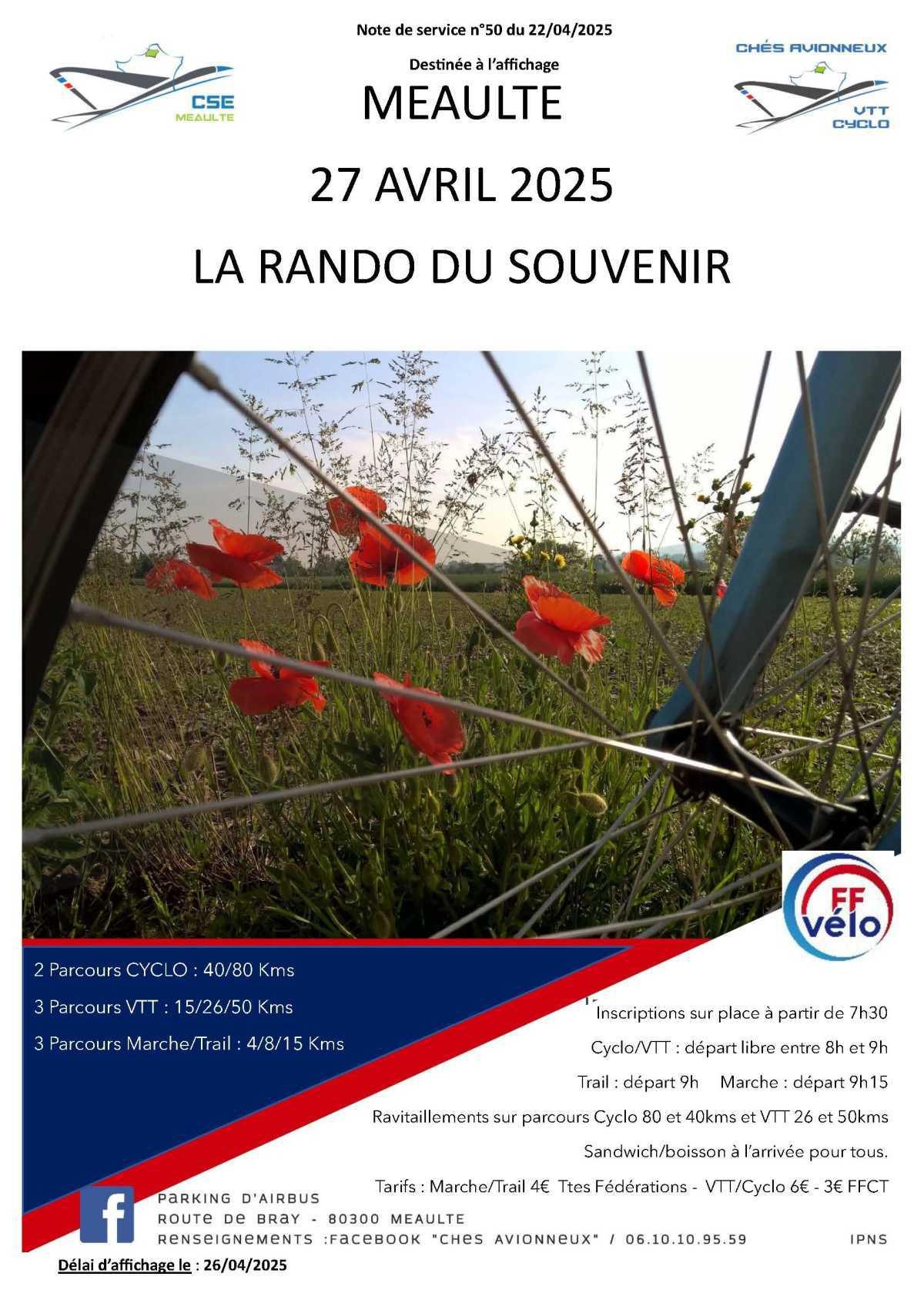 Rando du souvenir le 27 avril