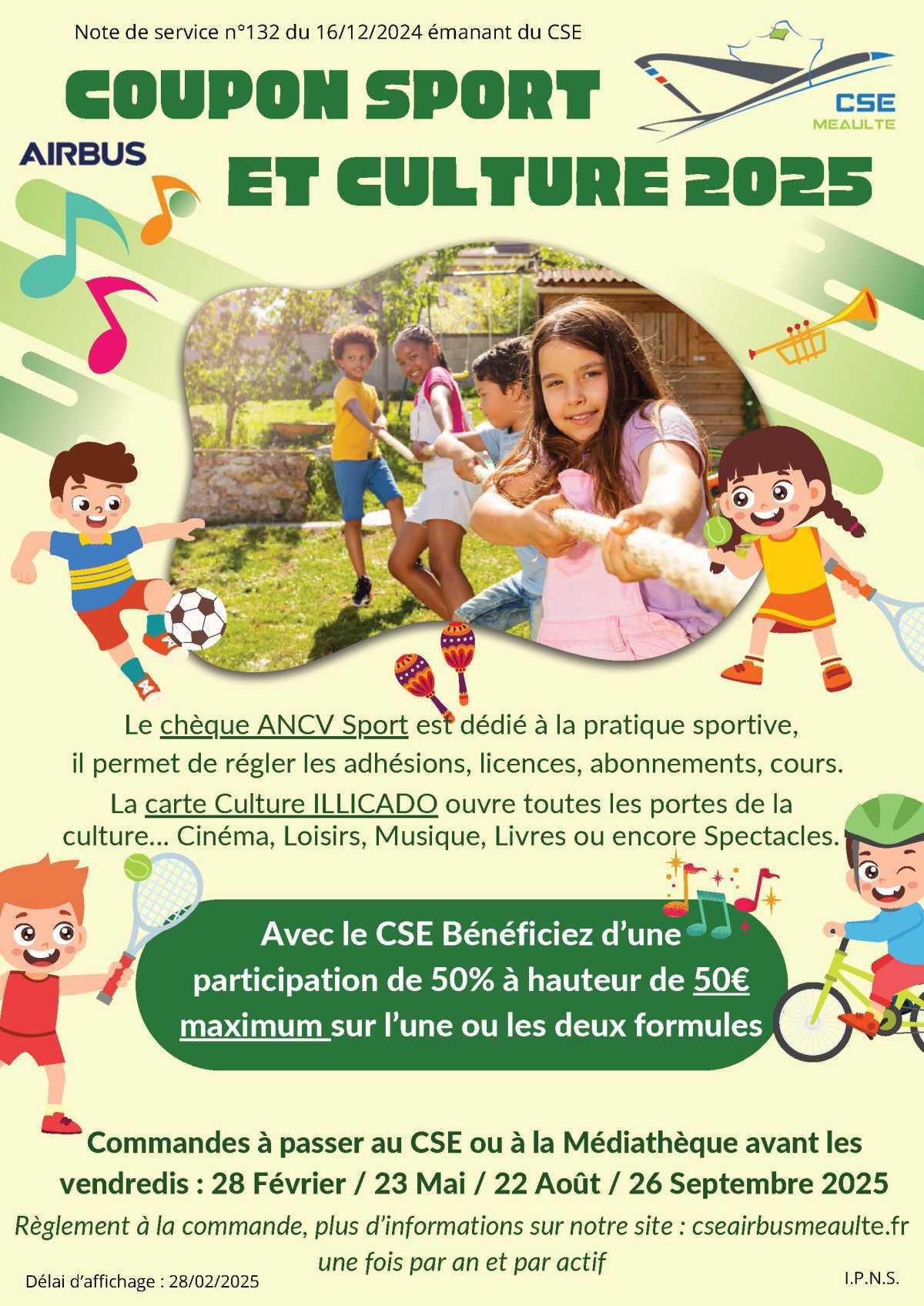 Chèques sports et culture