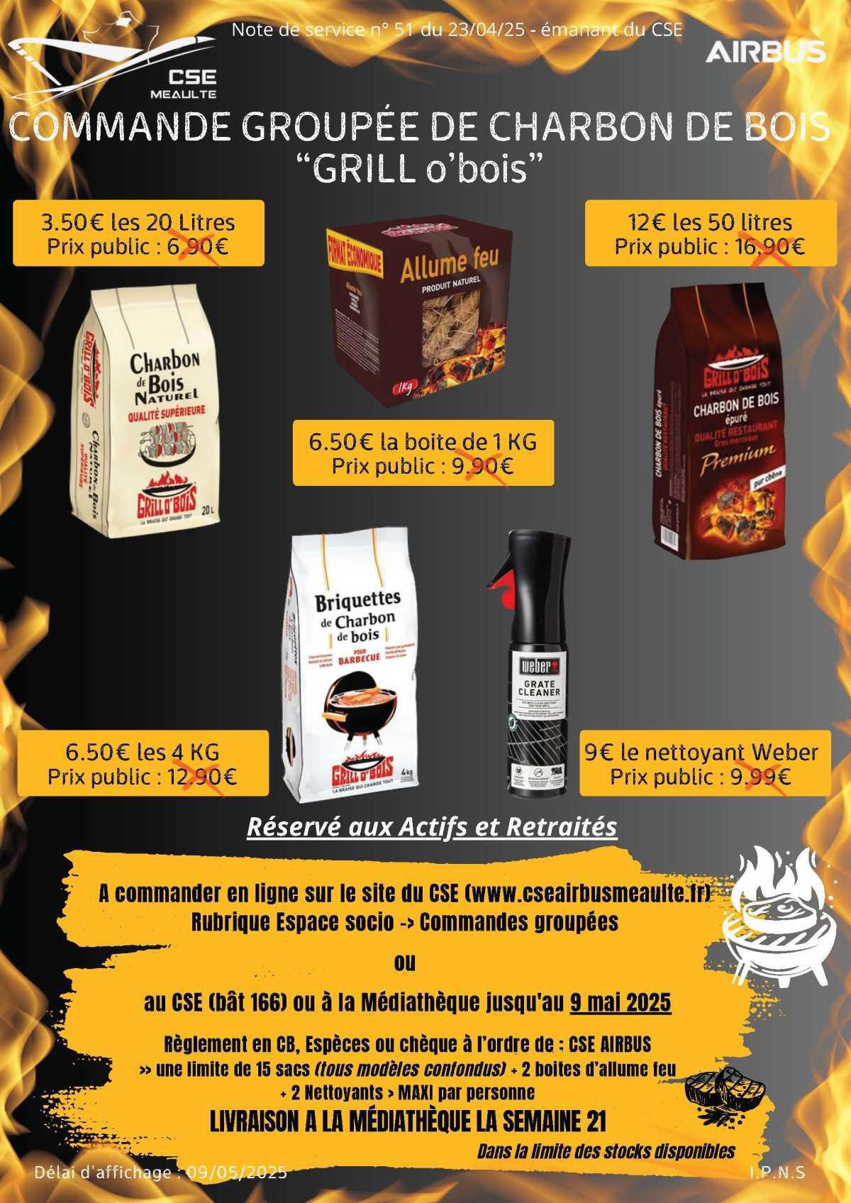 Charbon de bois avant le 9 mai