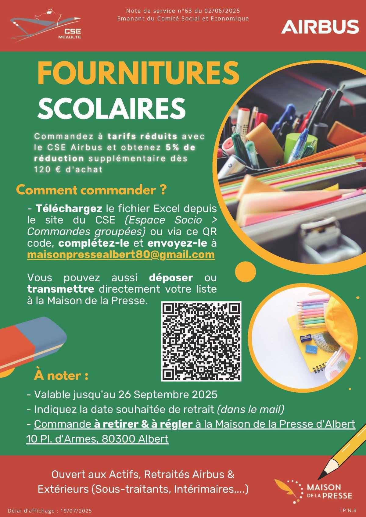 Fournitures scolaires