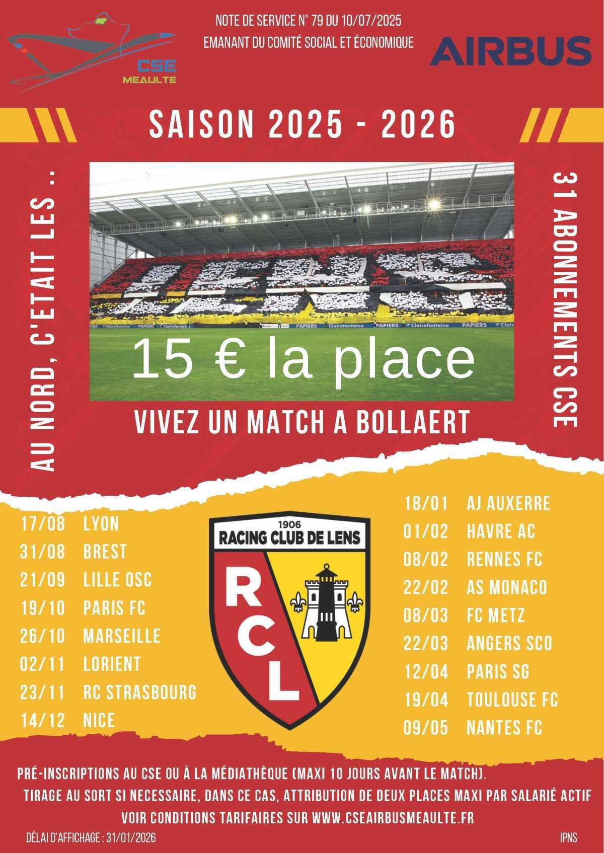 Saison RCL 2025-2026