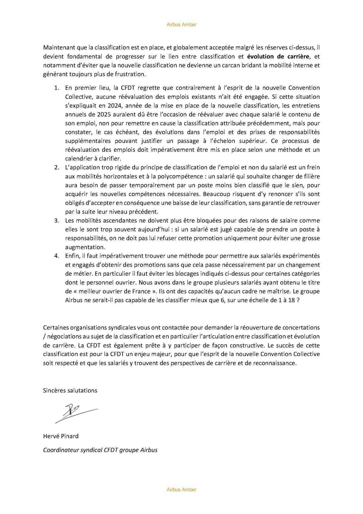 Classifications et évolution de carrière