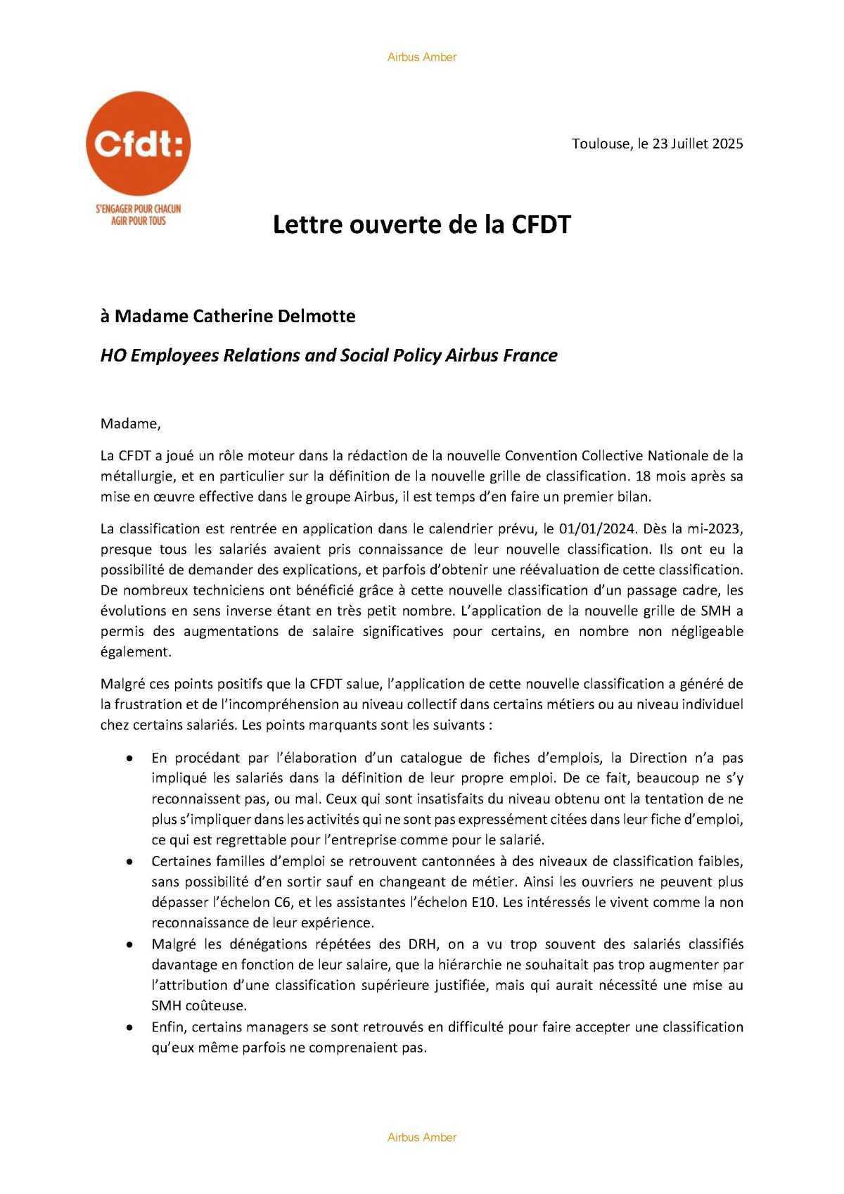 Classifications et évolution de carrière