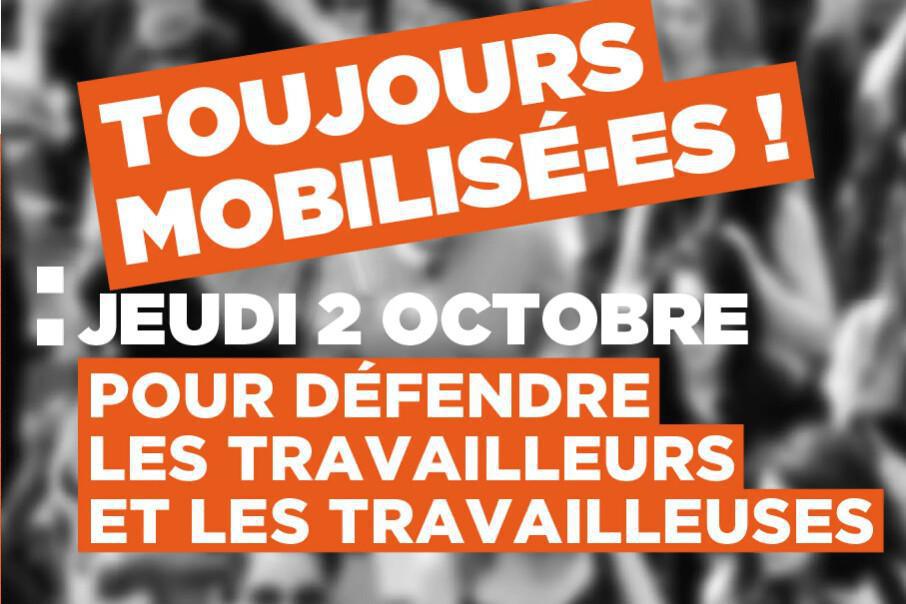 📢GREVE APPEL A LA MOBILISATION LE 2 OCTOBRE !🚩