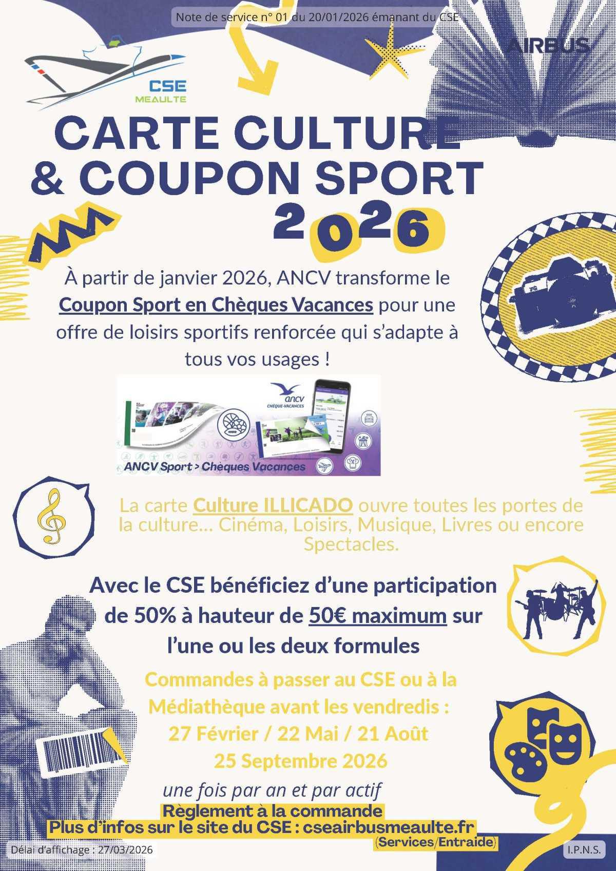 Chèques sport et culture