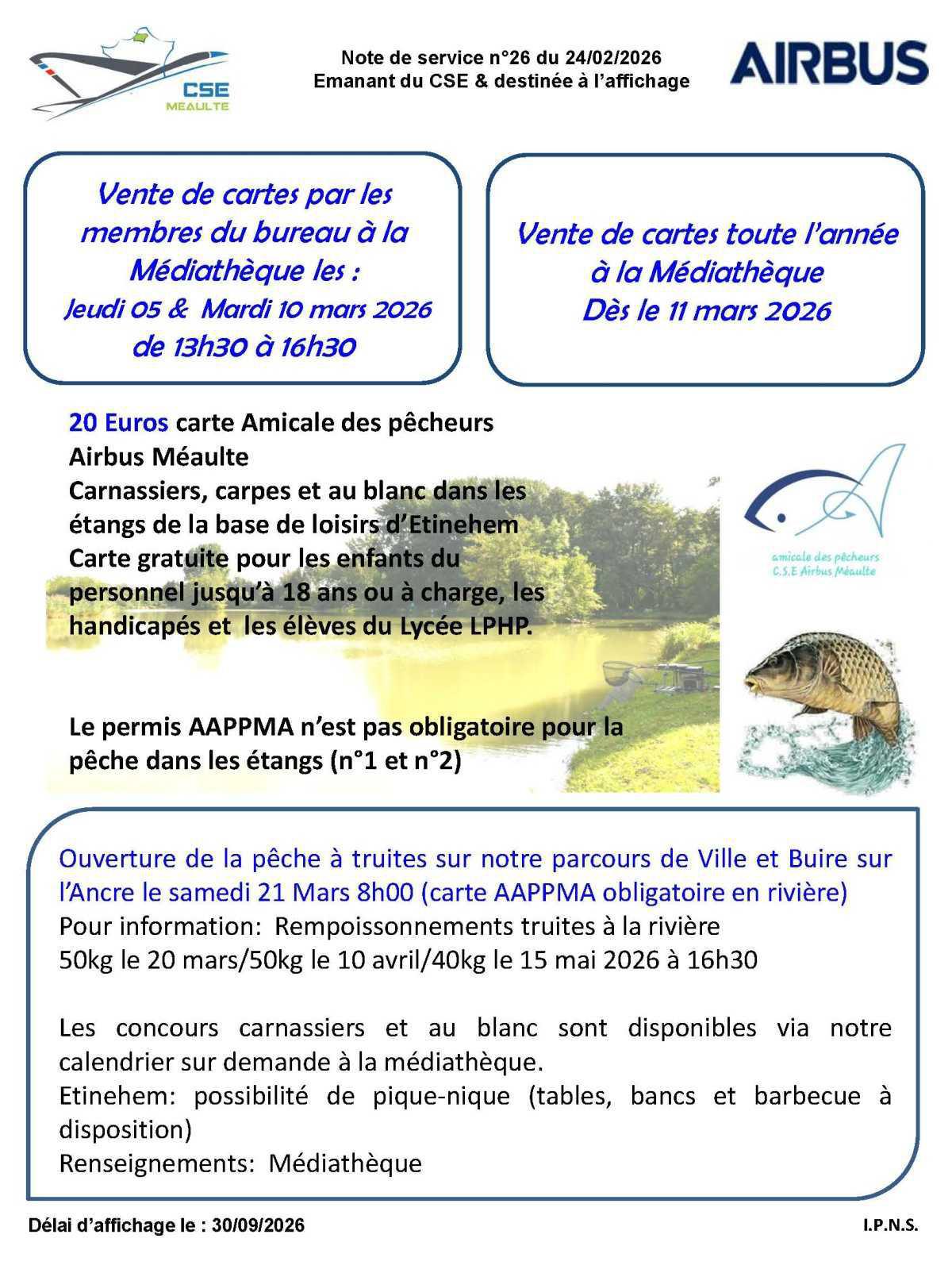 Cartes de pêche