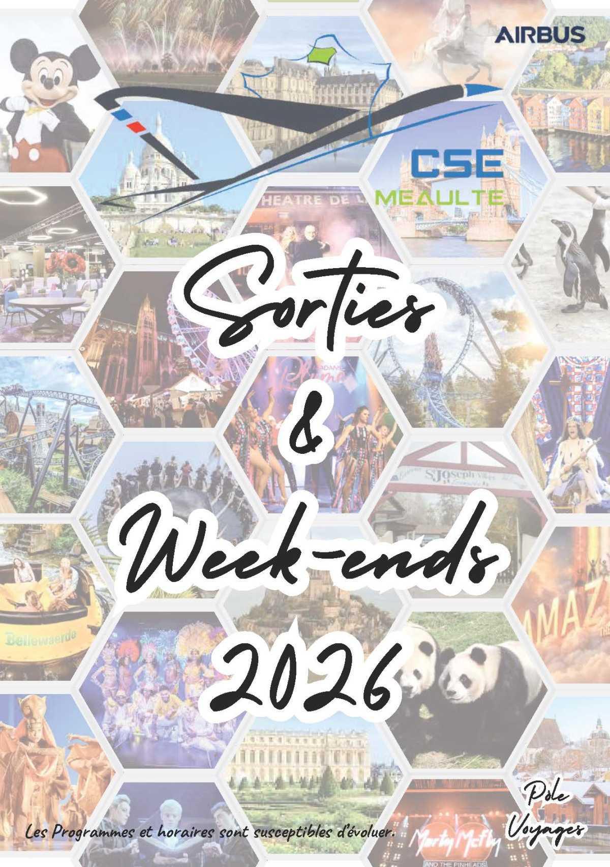 Brochures sorties et week-end 2026