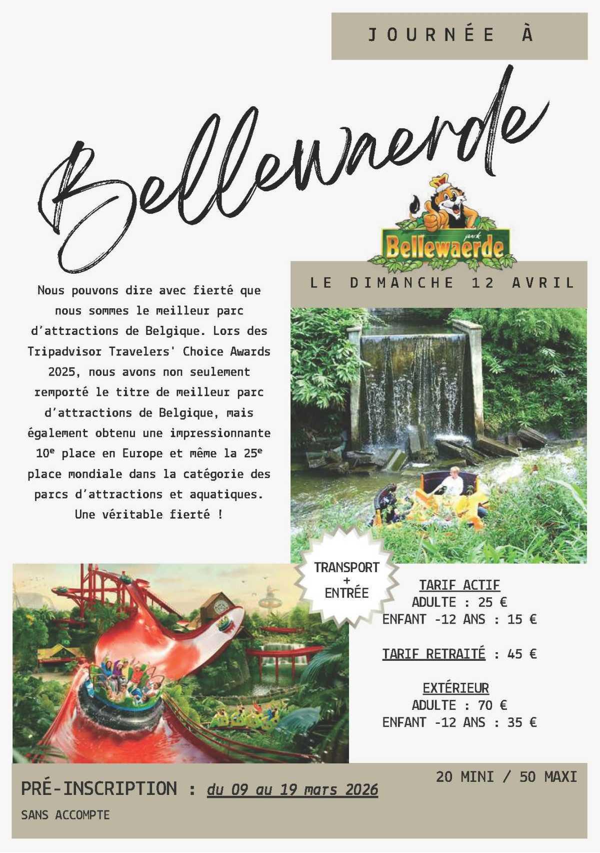 Bellewaerde 12 avril