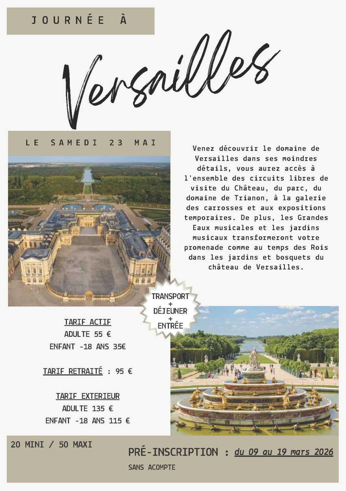 Versailles 23 mai