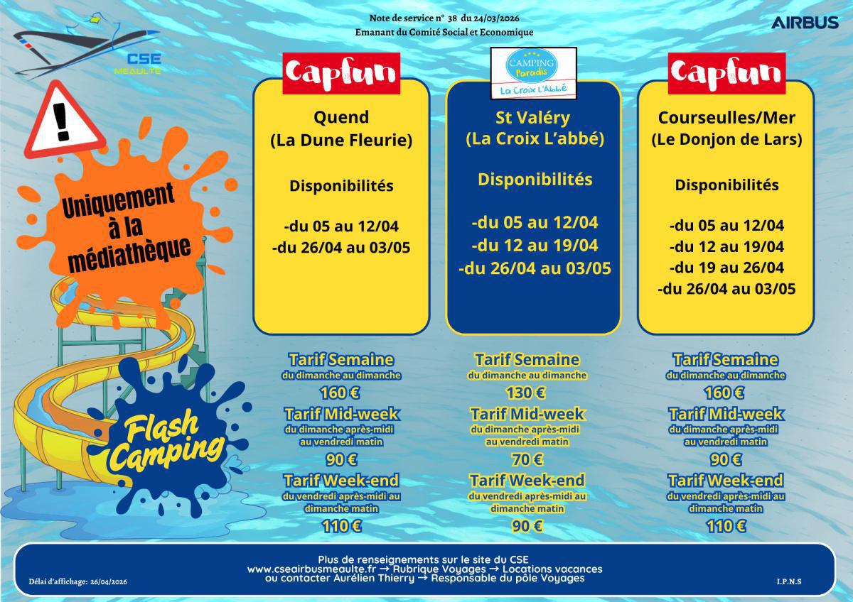 Camping avril-mai