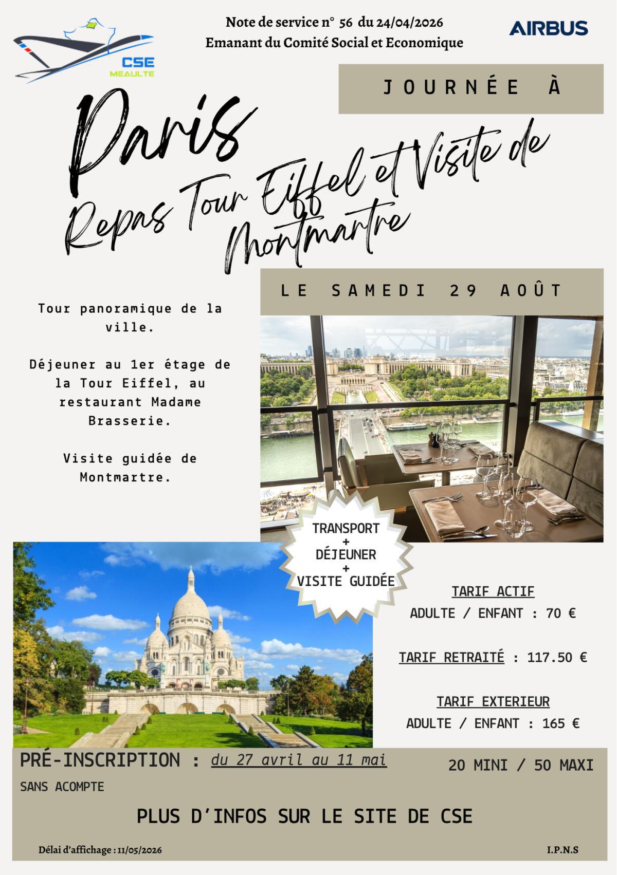 Tour Eiffel le 29 août