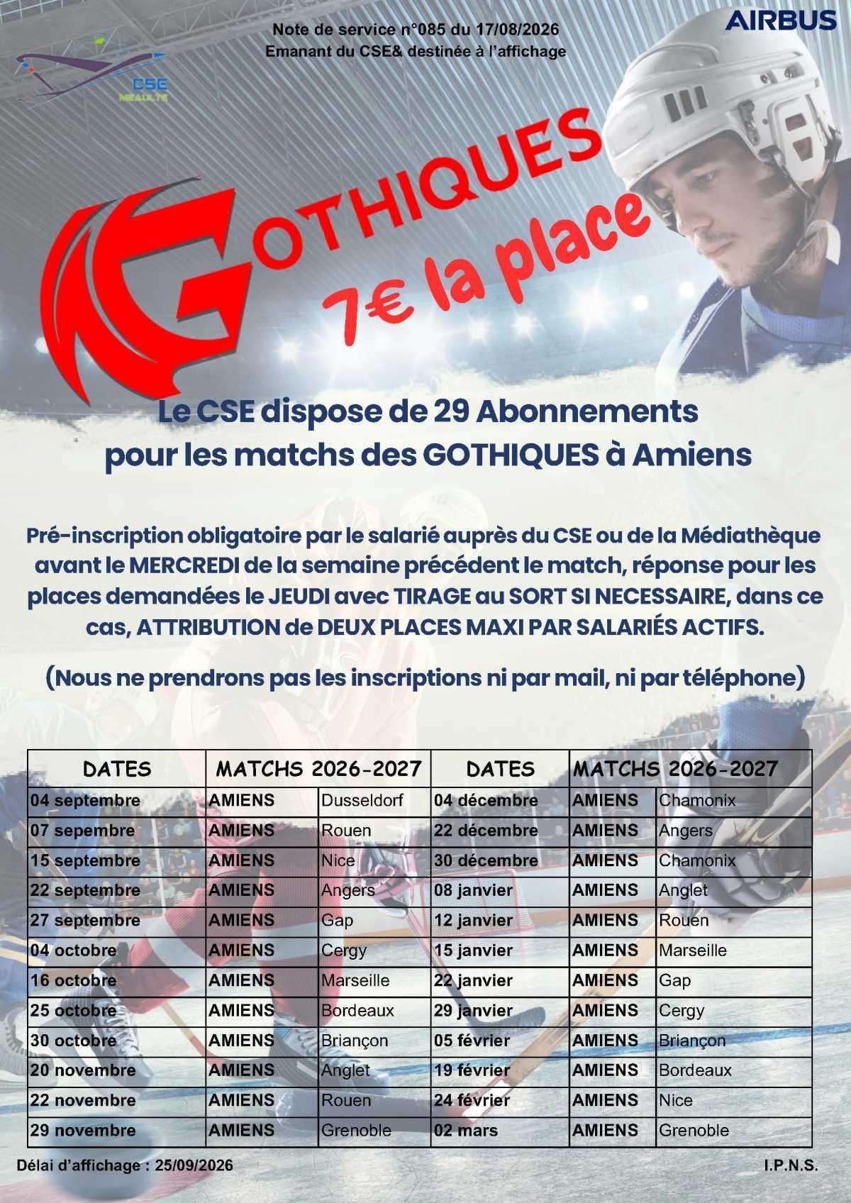 Abonnement Gothiques
