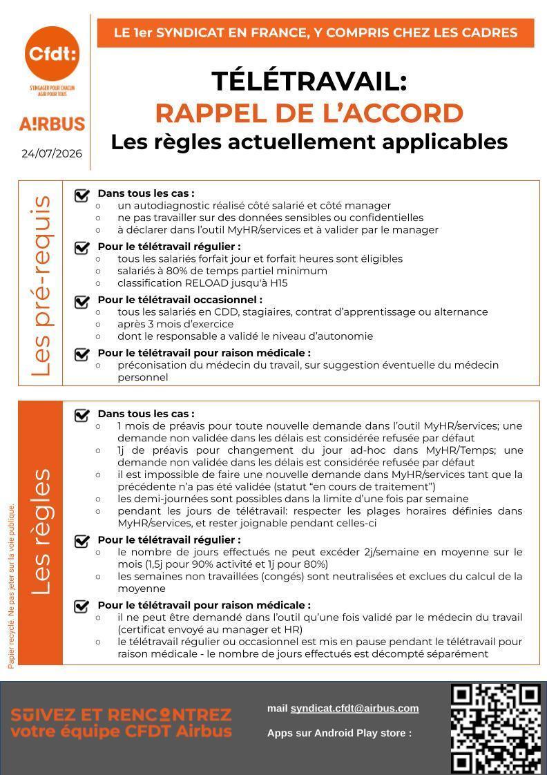 Télétravail: la direction recule...