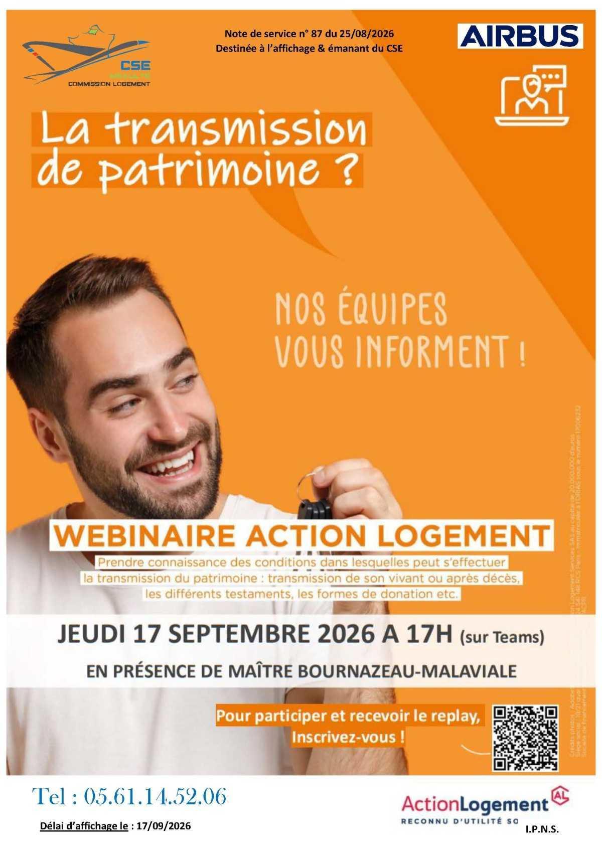 Wébinaire transmission de patrimoine