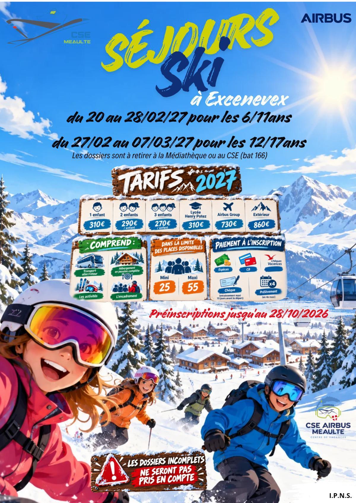 Colonie ski 2027
