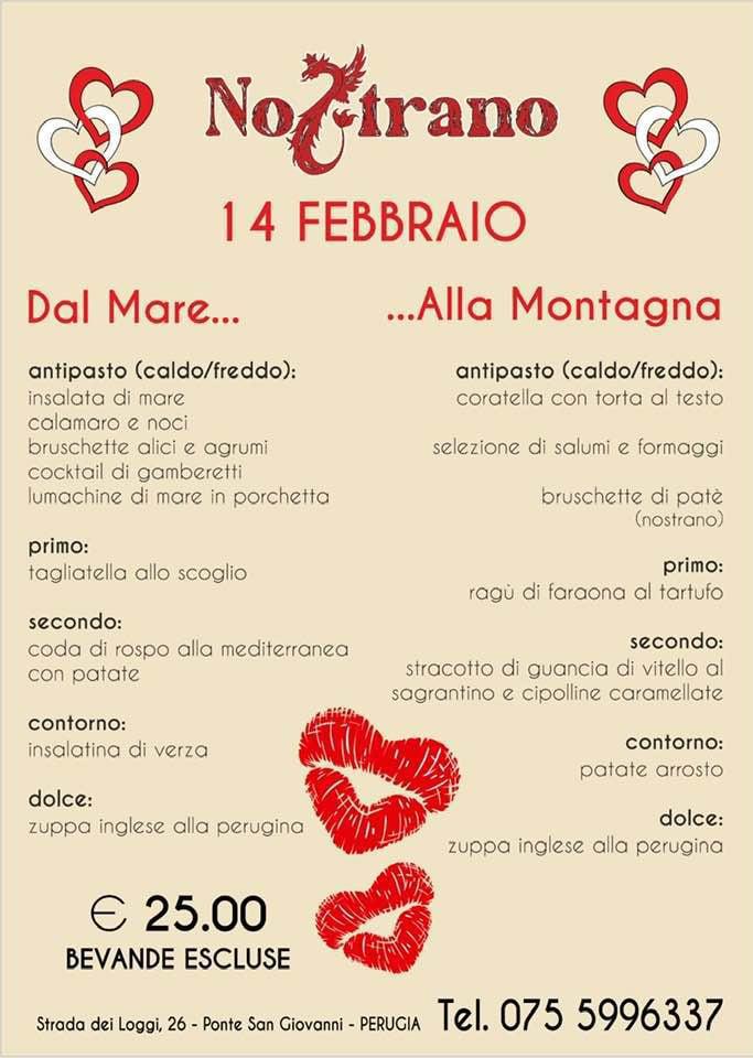 Cena di San Valentino al Nostrano 
