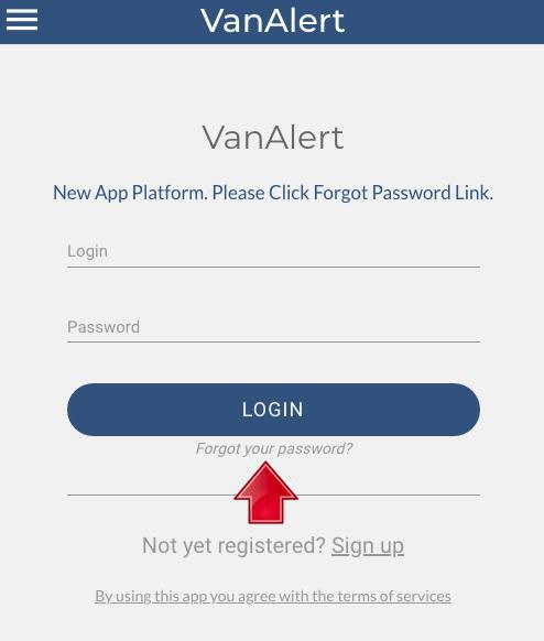 Update Your VanAlert App