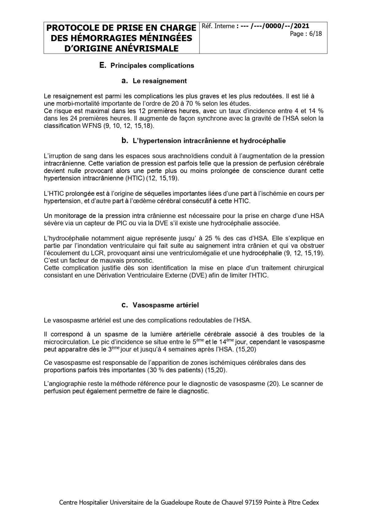 Hémorragie sous-arachnoïdienne